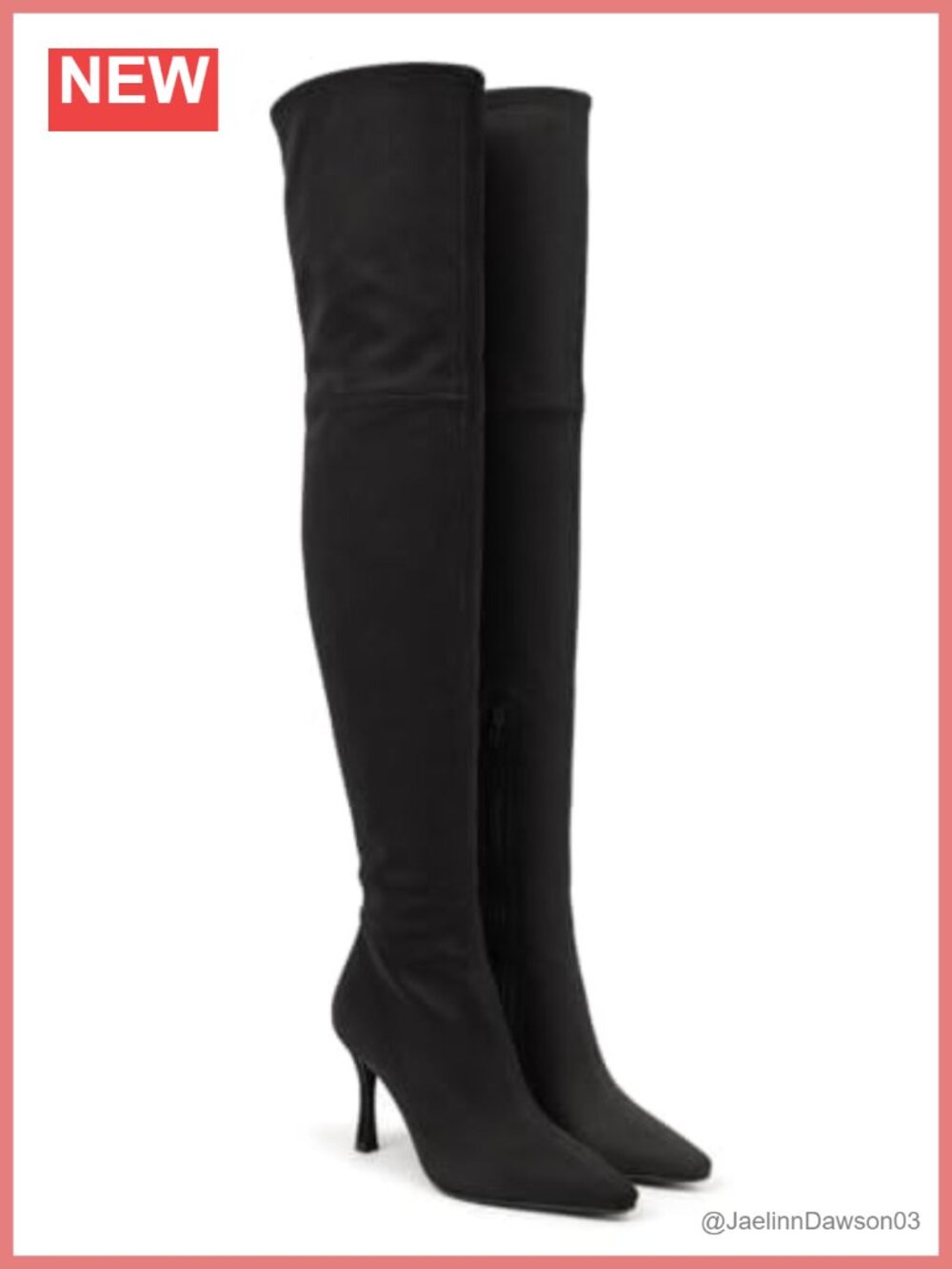 Womens Over the Knee Thigh High Boots Faux Suede Kitten Heel
